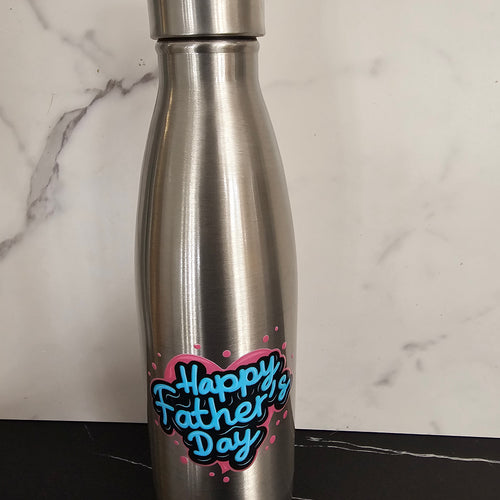 Drinkware-Happy Father's Day 17.oz Stainless Steel Insulated Water Bottle, hold hot and cold Liquid
