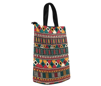 Bag-African Print Lunch Bag, Lunch, Breakfast, Everyday Bag, Shoe Bag, Lunch Container for Work/Office/Picnic/Travel