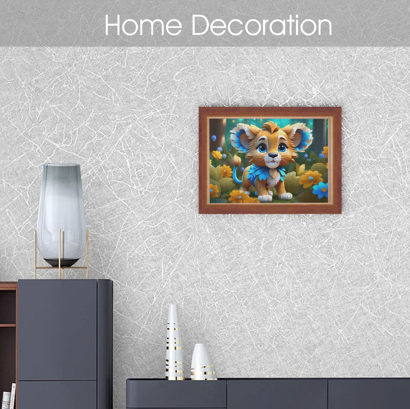 Puzzle- Baby Lion Puzzle from Photo: 300 Jigsaw Puzzle Pieces, Custom Puzzle for Birthday, Toddler, Wedding, Kids, Family, Pet, etc.