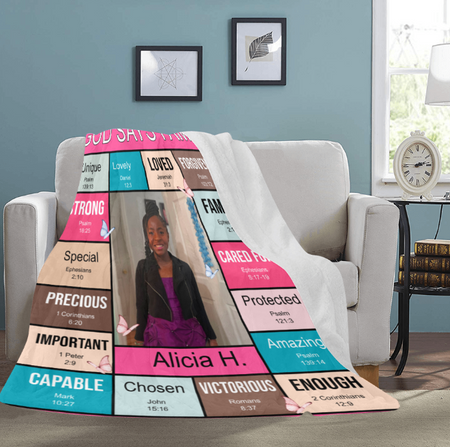 Custom Blanket- Ultra Soft Micro Fleece Blanket 60"x80, My Son Blanket, Custom Father's Day Blanket, Gift for Son, Gift for Daughter, Grandpa, Birthday Blanket for Son, Anniversary, Wedding,