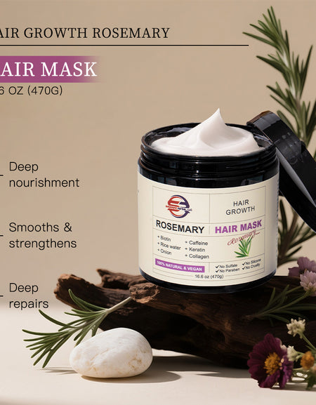 Shopping Reveal Rosemary Hair Growth Mask, Strengthen Thinning Hair Mask Infused with Biotin, Collagen, Caffeine and Keratin Helps Strengthen your Hair