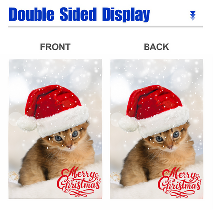 Flag-Welcome Merry Christmas Garden Flag for Outside Decoration, Outdoor Decor 12x18 Inch Vertical Double Sided