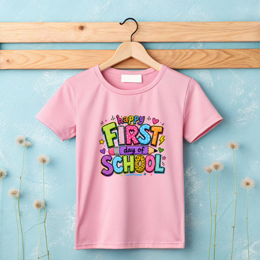 Happy First Day of School shirt, Back To School Shirt, Kindergarten Shirt, Toddler First Day of School Tee, Back To School Gift