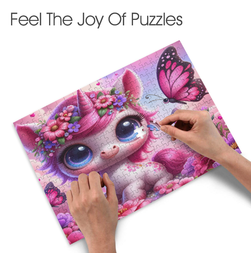Puzzle- Unicorn Puzzle 300 Jigsaw Puzzle Pieces, Custom Puzzle for Birthday, Toddler, Wedding, Kids, Family, Pet, etc.