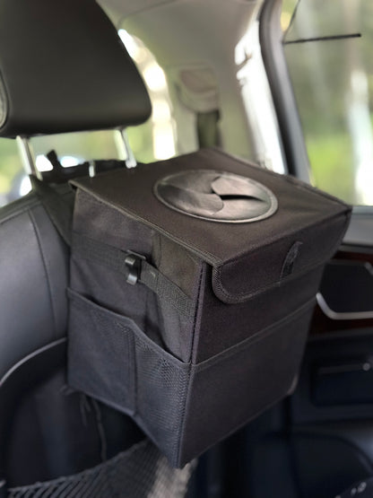 Bag-Small Black Car Trash Bag Stylish and multipurpose, Car Trash Bag, Car Trash Bin, Kids Toy Storage Bag, Keep Car Clean, Car Garbage can.