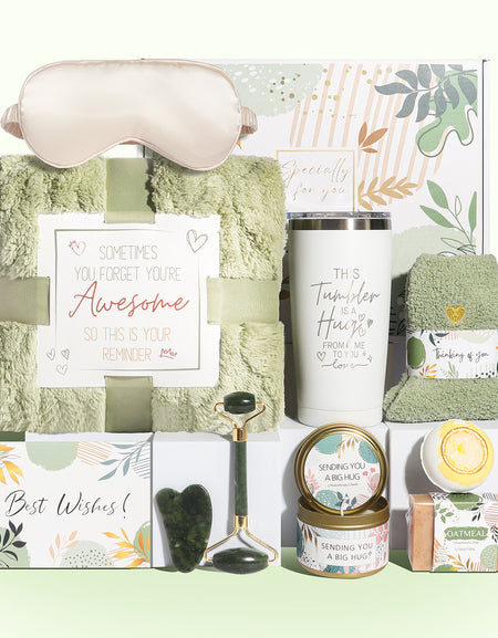 Gifts for Women, Happy Birthday, Female Gift Ideas for Best Friend, Pink Box Gift Basket for Women Gifts Set for Teenage Girl ,Sister, Mom, Relaxing Set