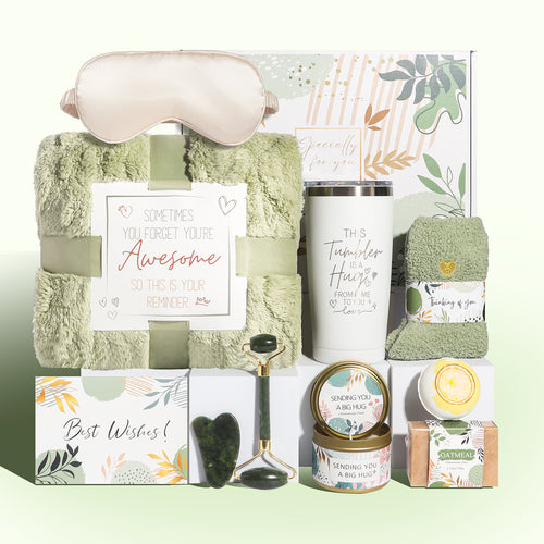 Gifts for Women, Happy Birthday, Female Gift Ideas for Best Friend, Pink Box Gift Basket for Women Gifts Set for Teenage Girl ,Sister, Mom, Relaxing Set