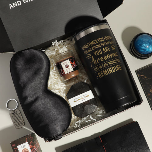 SR-12 -PCS Care Gift Box for Men, Home Care, Birthday Gift Sets for Men Unique Gift Items, Dad, Brother w/Tumbler
