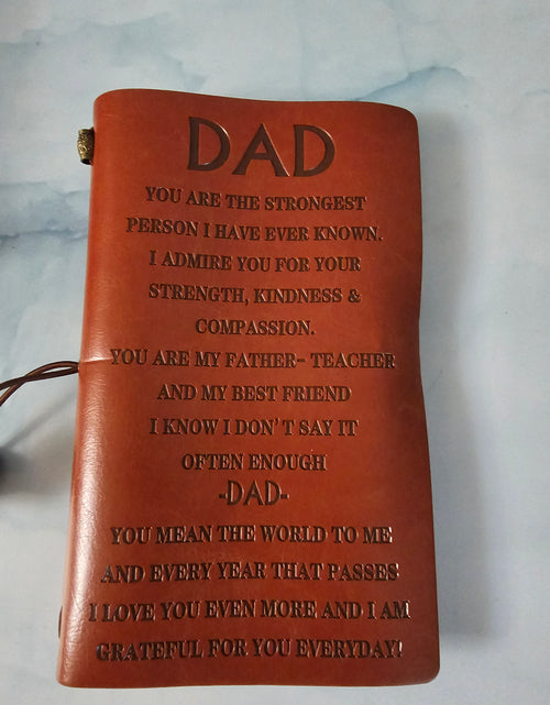 Load image into Gallery viewer, SR Father's Day Journal, Brother Gifts, Leather Travel Journal 140 Pages Presents, Graduation Christmas Valentines Wedding Day Birthday Gifts for Brother, Dad, Uncle, etc.

