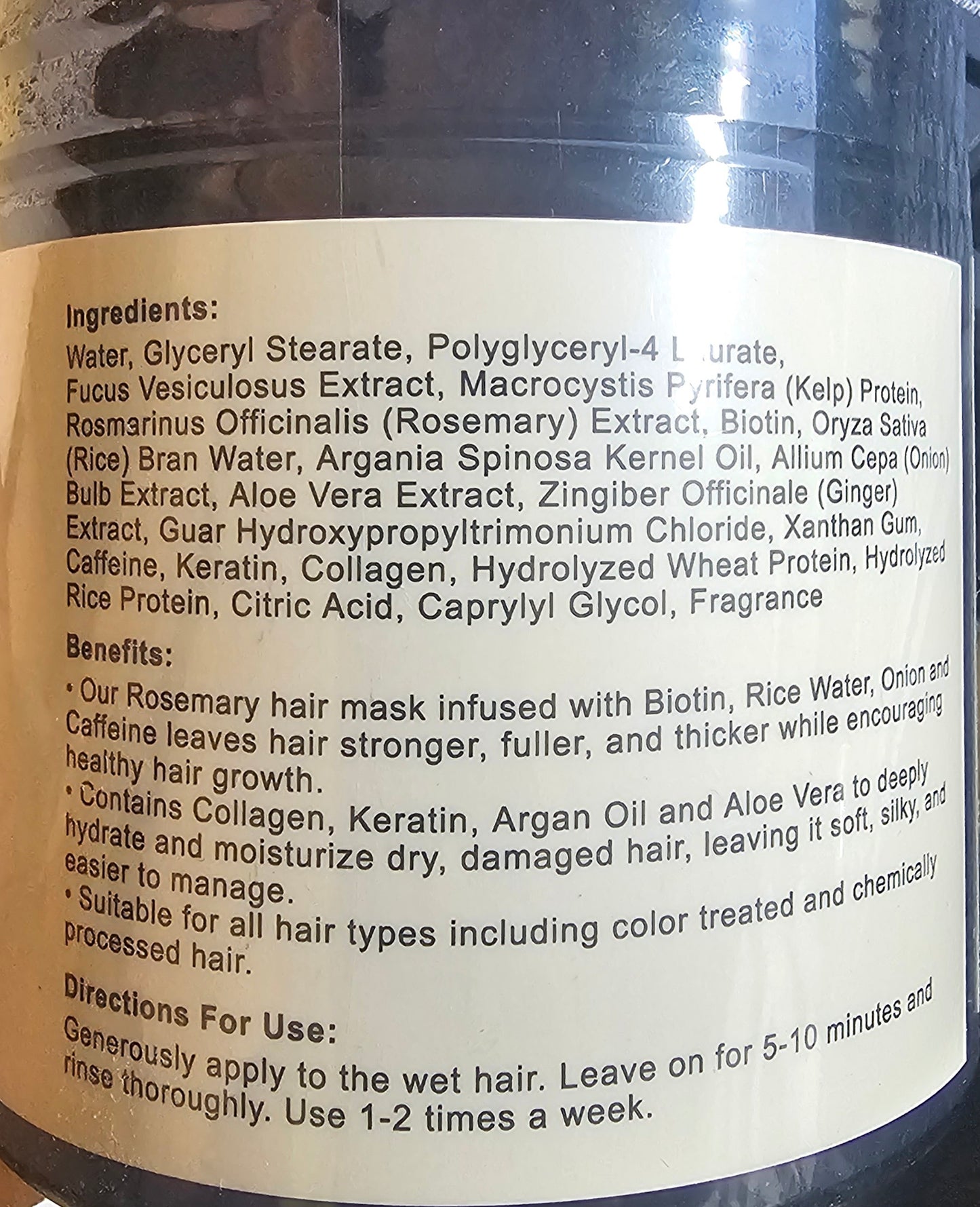 Shopping Reveal Rosemary Hair Growth Mask, Strengthen Thinning Hair Mask Infused with Biotin, Collagen, Caffeine and Keratin Helps Strengthen your Hair
