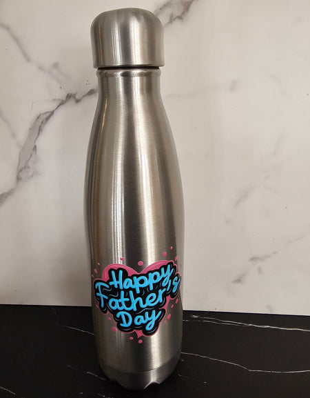 Drinkware-Happy Father's Day 17.oz Stainless Steel Insulated Water Bottle, hold hot and cold Liquid