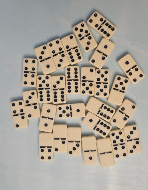 Load image into Gallery viewer, Dominoes- Jamaica Dominoes Family Games for Kids and Adults - Double Six Standard Dominos Set 28 Tiles with Wood Case
