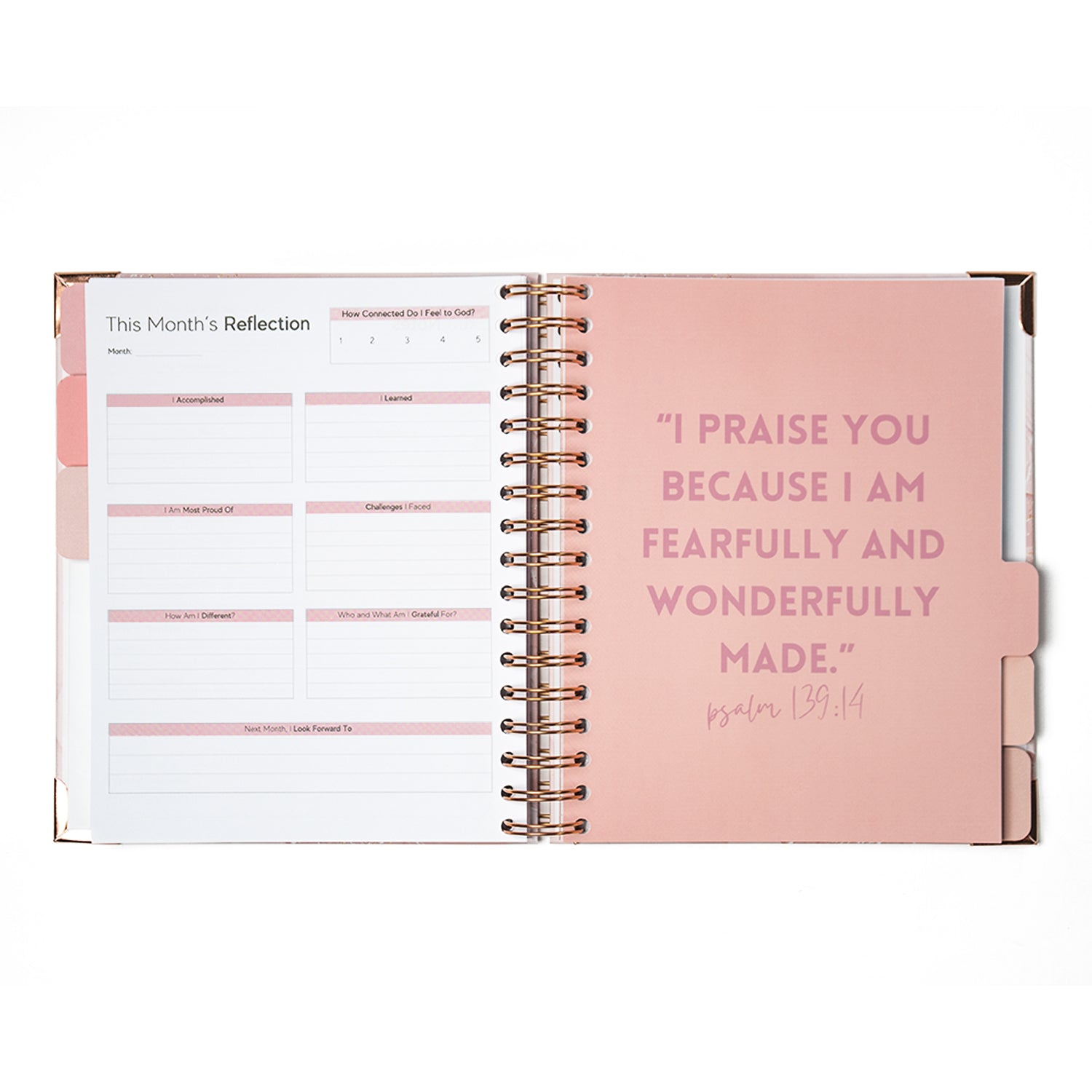 SR My Prayer Journal - Spiral Hardcover Christian Journal with Inspirational Tabbed Sections, Monthly Reflections, To-Do Lists & Prayer Requests