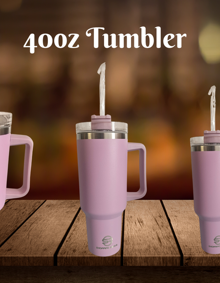 Tumbler-IceFlow Stainless Steel Tumbler, Vacuum Insulated Water Bottle for Office, Car, Reusable Cup with Straw, Leak Resistant Flip Cold for 12 Hours, 40oz Cup Spill Proof