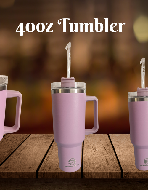 Load image into Gallery viewer, Tumbler-IceFlow Stainless Steel Tumbler, Vacuum Insulated Water Bottle for Office, Car, Reusable Cup with Straw, Leak Resistant Flip Cold for 12 Hours, 40oz Cup Spill Proof
