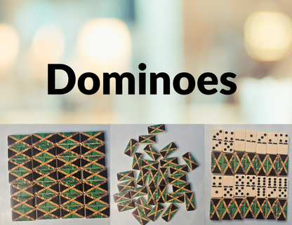 Dominoes- Jamaica Dominoes Family Games for Kids and Adults - Double Six Standard Dominos Set 28 Tiles with Wood Case