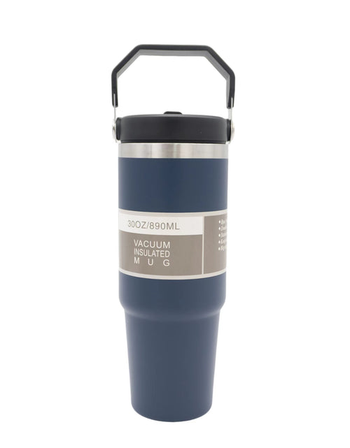 Load image into Gallery viewer, Tumbler-Orange IceFlow Stainless Steel Tumbler, Vacuum Insulated Water Bottle for Office, Car, Reusable Cup with Straw, Leak Resistant Flip Cold for 12 Hours, 30oz Cup
