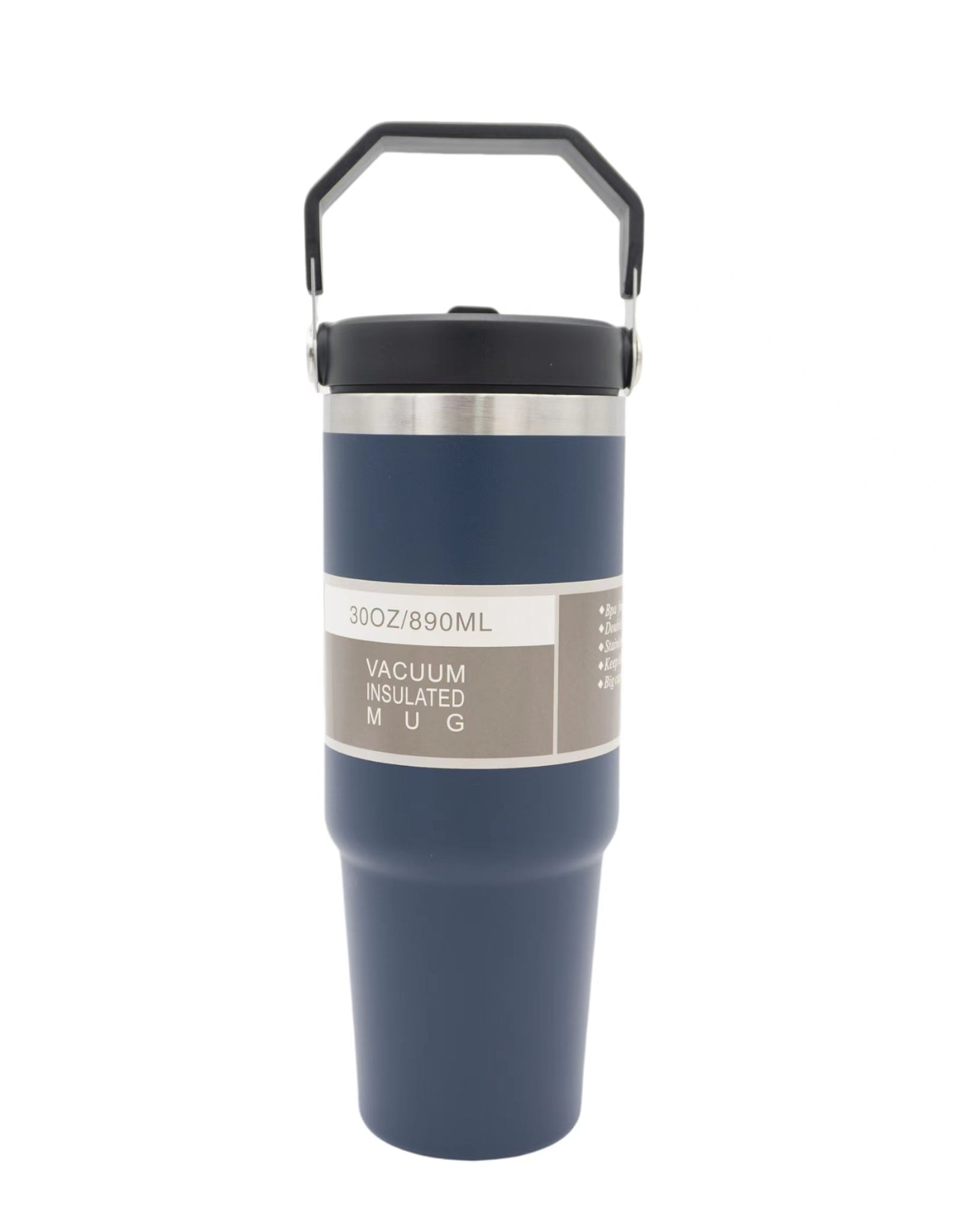 Tumbler-Orange IceFlow Stainless Steel Tumbler, Vacuum Insulated Water Bottle for Office, Car, Reusable Cup with Straw, Leak Resistant Flip Cold for 12 Hours, 30oz Cup