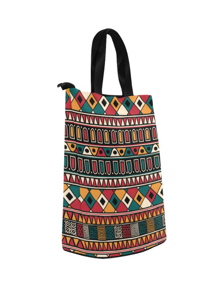 Bag-African Print Lunch Bag, Lunch, Breakfast, Everyday Bag, Shoe Bag, Lunch Container for Work/Office/Picnic/Travel