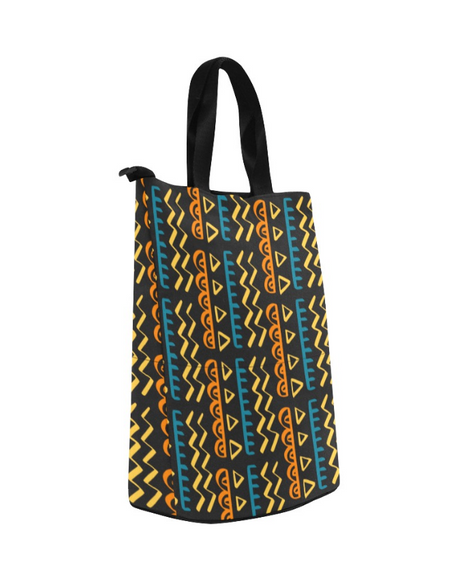 Bag-African Print Lunch Bag, Everyday Bag, Shoe Bag, Lunch Container for Work/Office/Picnic/Travel