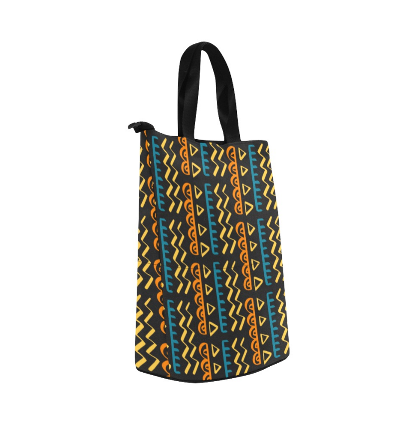 Bag-African Print Lunch Bag, Everyday Bag, Shoe Bag, Lunch Container for Work/Office/Picnic/Travel