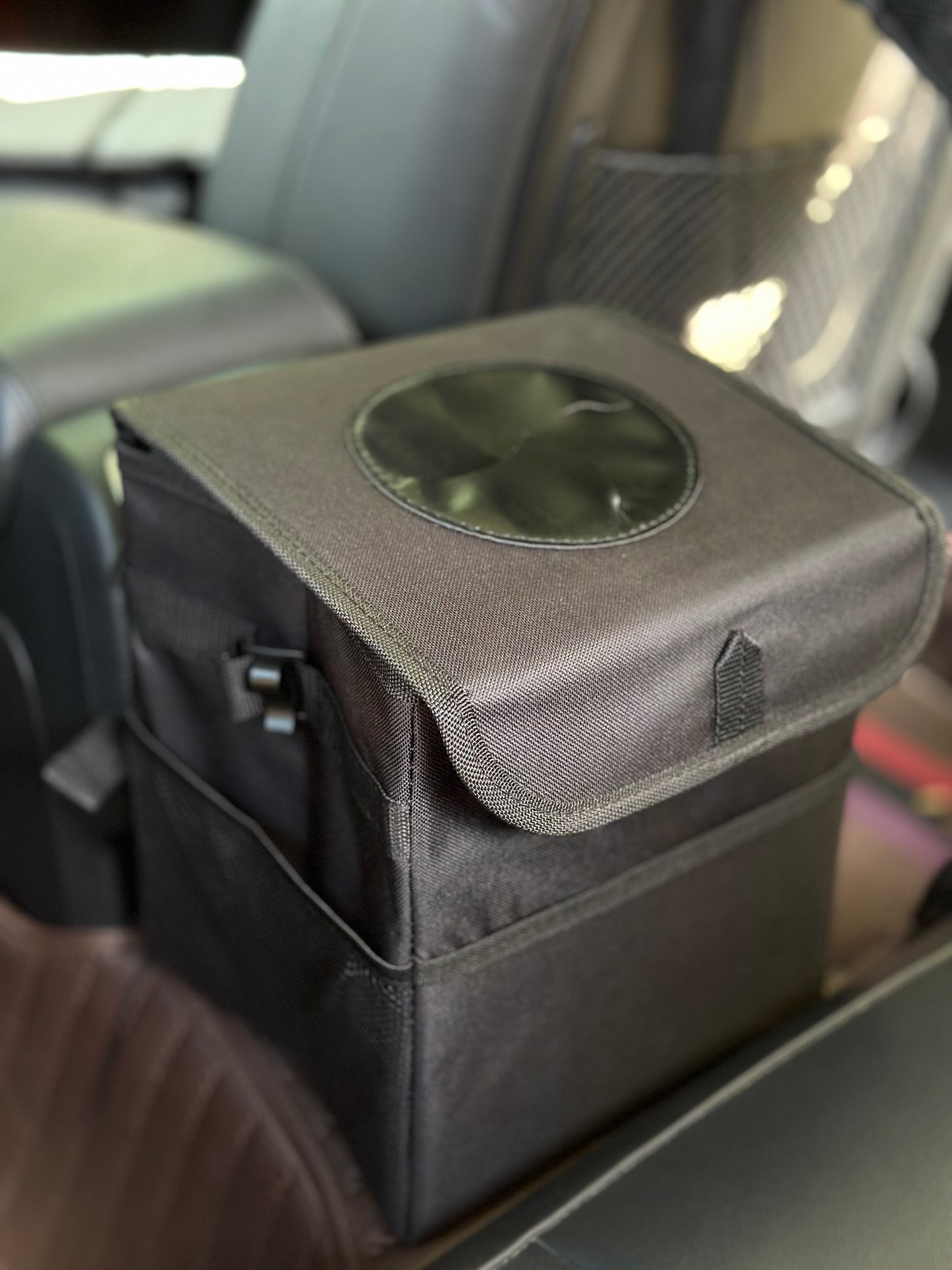 Bag-Small Black Car Trash Bag Stylish and multipurpose, Car Trash Bag, Car Trash Bin, Kids Toy Storage Bag, Keep Car Clean, Car Garbage can.