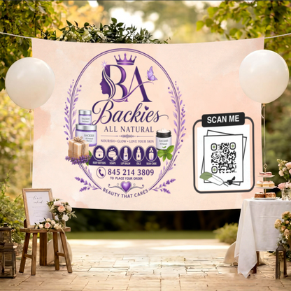 Custom Backdrop-Personalized Backdrop with name and photo customized wall hanging. For Wedding, Birthday, Father's day, Mother's Day gift and bedroom. 90x60 inch Horizontal