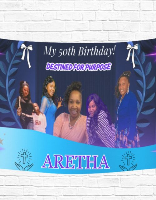 Load image into Gallery viewer, Custom Backdrop-Personalized Backdrop with name and photo customized wall hanging. For Wedding, Birthday, Father's day, Mother's Day gift and bedroom. 90x60 inch Horizontal
