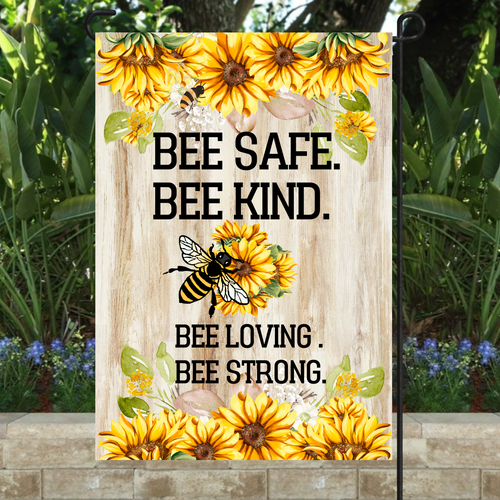 Load image into Gallery viewer, Bee Kind Garden Flag 12&quot;x18&quot;
