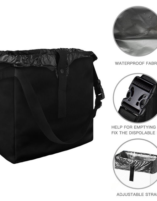 Load image into Gallery viewer, Black Trash Bag-Pink Cow Print Hanging Garbage Bin for any vehicle - Automotive Front and Back Seat Trash Can
