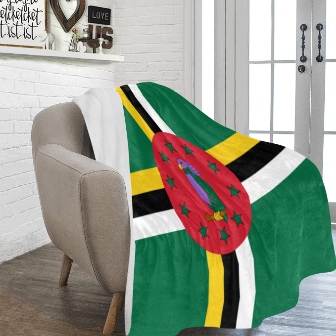 Ultra-Soft Micro Fleece Blanket 60" x 80"  Dominica Flag