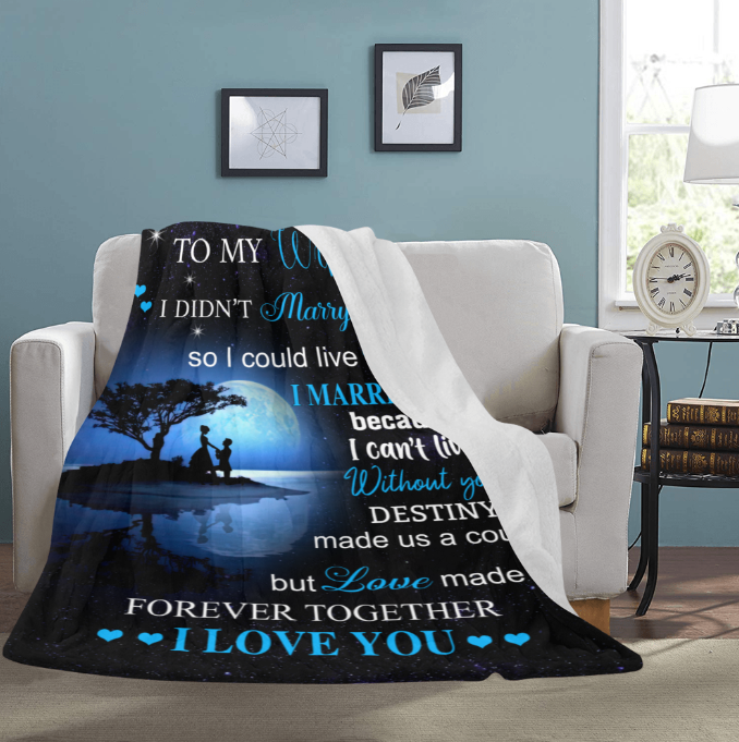 Blanket-Ultra-Soft Micro Fleece Blanket 60" x 80"  To My Wife, Warm Blanket