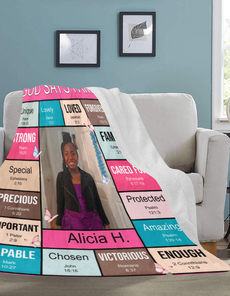 Custom Blanket- Ultra Soft Micro Fleece Blanket 60"x80, My Son Blanket, Custom Father's Day Blanket, Gift for Son, Gift for Daughter, Grandpa, Birthday Blanket for Son, Anniversary, Wedding,