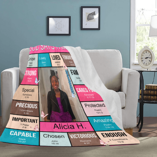 Custom Blanket- Ultra Soft Micro Fleece Blanket 60"x80, My Son Blanket, Custom Father's Day Blanket, Gift for Son, Gift for Daughter, Grandpa, Birthday Blanket for Son, Anniversary, Wedding,