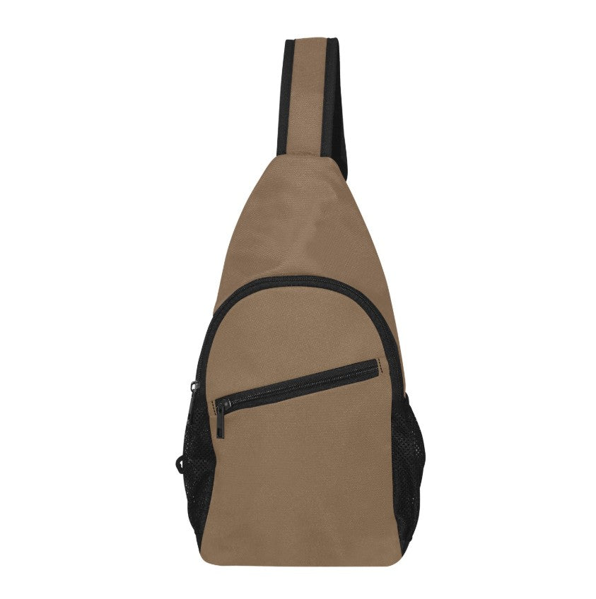 Chest Bag, For Men Hiking Travel, Daypack, Brown
