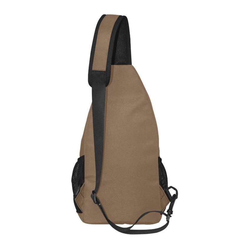 Chest Bag, For Men Hiking Travel, Daypack, Brown