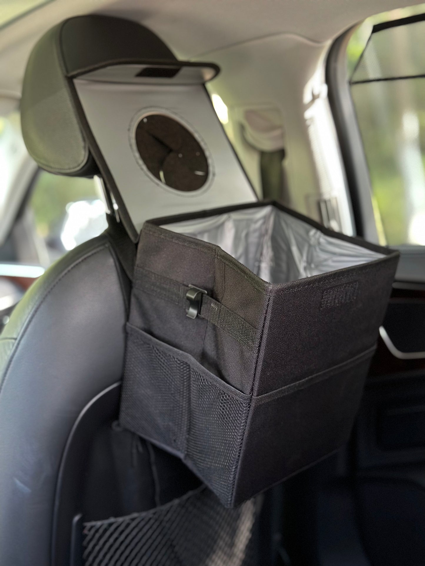 Bag-Small Black Car Trash Bag Stylish and multipurpose, Car Trash Bag, Car Trash Bin, Kids Toy Storage Bag, Keep Car Clean, Car Garbage can.