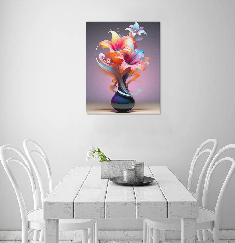 Framed Canvas-Flowers Canvas