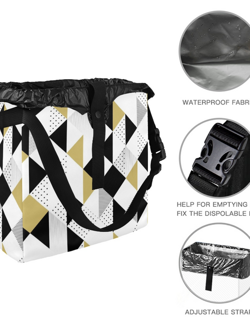 Load image into Gallery viewer, Multi- Color Car Trash Bag Stylish and multipurpose, Car Trash Bag, Car Trash Bin, Kids Toy Storage Bag, Keep Car Clean, Car Garbage can,
