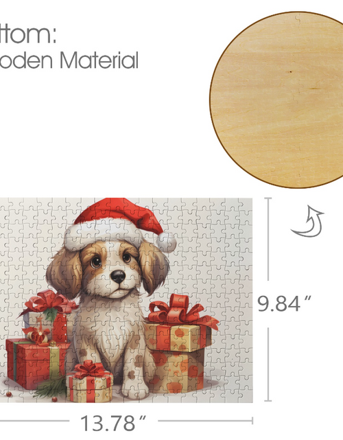 Load image into Gallery viewer, Puzzle-Christmas Dog Puzzle from Photo: 200, 300, 500, and 1000 piece puzzles, Custom Puzzle for Birthday, Toddler, Wedding, Kids, Family, Pet, etc
