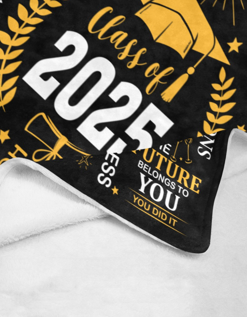 Load image into Gallery viewer, Blanket- Class of 2025 Blanket -Soft Micro Fleece Blanket 60"x80, Warm Blanket, a gift for anyone, Birthday Blanket
