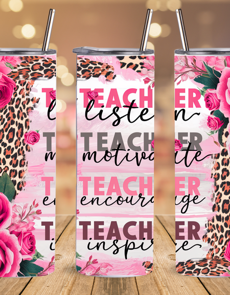 20oz Tumbler with handle, Teacher tumbler