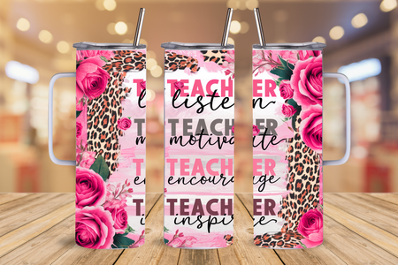 20oz Tumbler with handle, Teacher tumbler