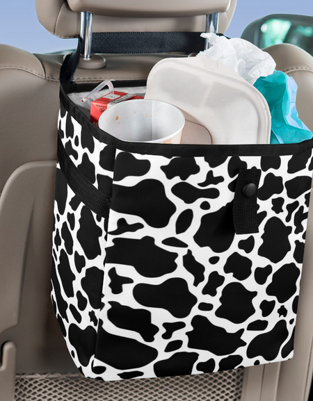 Black and White Car Trash Bag Stylish and multipurpose, Car Trash Bag, Car Trash Bin, Kids Toy Storage Bag, Keep Car Clean, Car Garbage can