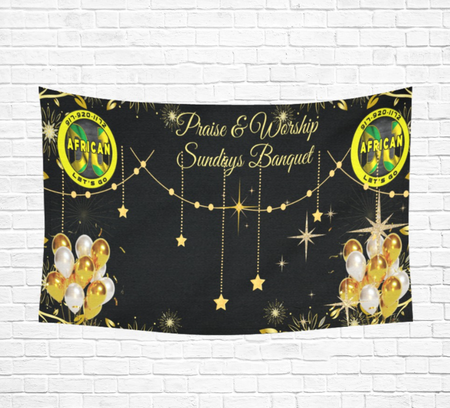 Custom Backdrop-Personalized Backdrop with name and photo customized wall hanging. For Wedding, Birthday, Father's day, Mother's Day gift and bedroom. 90x60 inch Horizontal