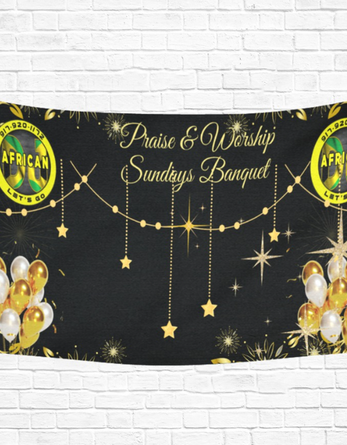 Load image into Gallery viewer, Custom Backdrop-Personalized Backdrop with name and photo customized wall hanging. For Wedding, Birthday, Father's day, Mother's Day gift and bedroom. 90x60 inch Horizontal
