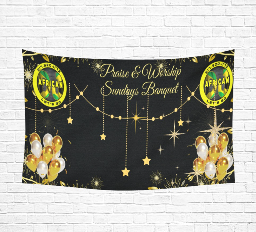 Custom Backdrop-Personalized Backdrop with name and photo customized wall hanging. For Wedding, Birthday, Father's day, Mother's Day gift and bedroom. 90x60 inch Horizontal