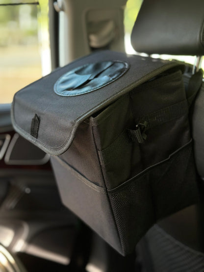 Bag-Small Black Car Trash Bag Stylish and multipurpose, Car Trash Bag, Car Trash Bin, Kids Toy Storage Bag, Keep Car Clean, Car Garbage can.