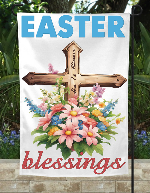 Load image into Gallery viewer, Flag-Easter Blessings Garden Flag 12"x18"
