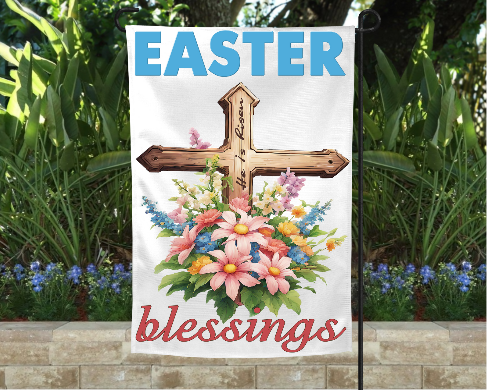 Flag-Easter Blessings Garden Flag 12"x18"